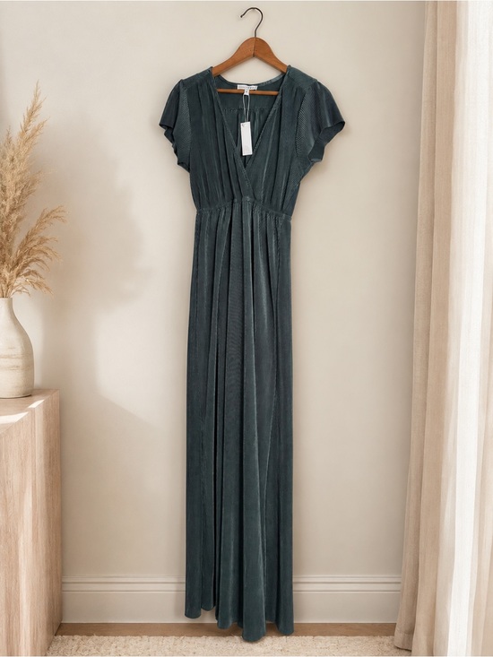 Baltic Born Dresses & Skirts - Baltic Born Teal Green Maxi Dress with Flutter Sleeves